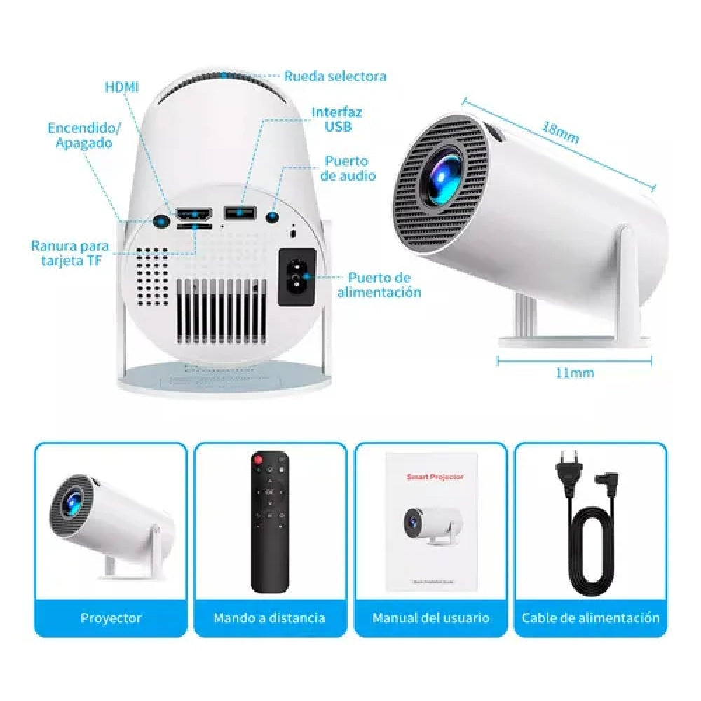 PROYECTOR PORTATIL 4K HY ¡Últimas unidades con descuento! 🔥 PAGO AL RECIBIR
